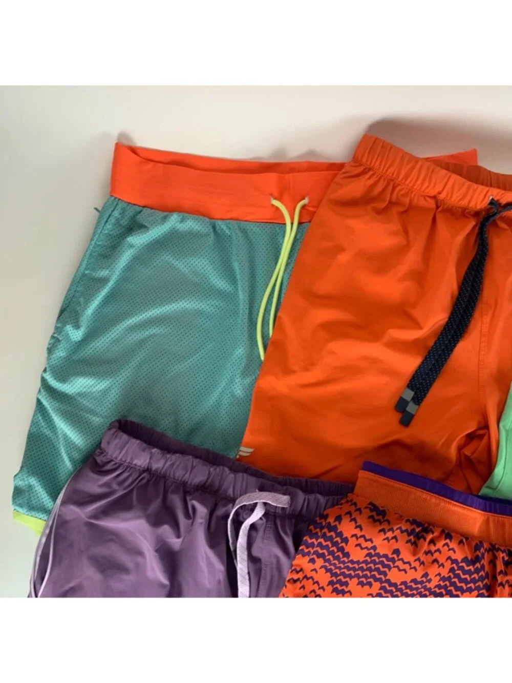 Lot of 6 Fabletics Multicolor Athletic Shorts Mens Large